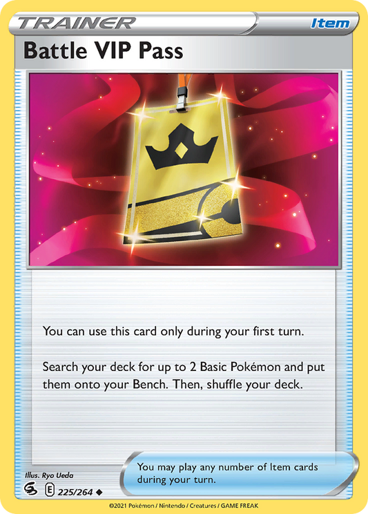 Battle VIP Pass 225/264 Uncommon | Fusion Strike | Pokemon Card