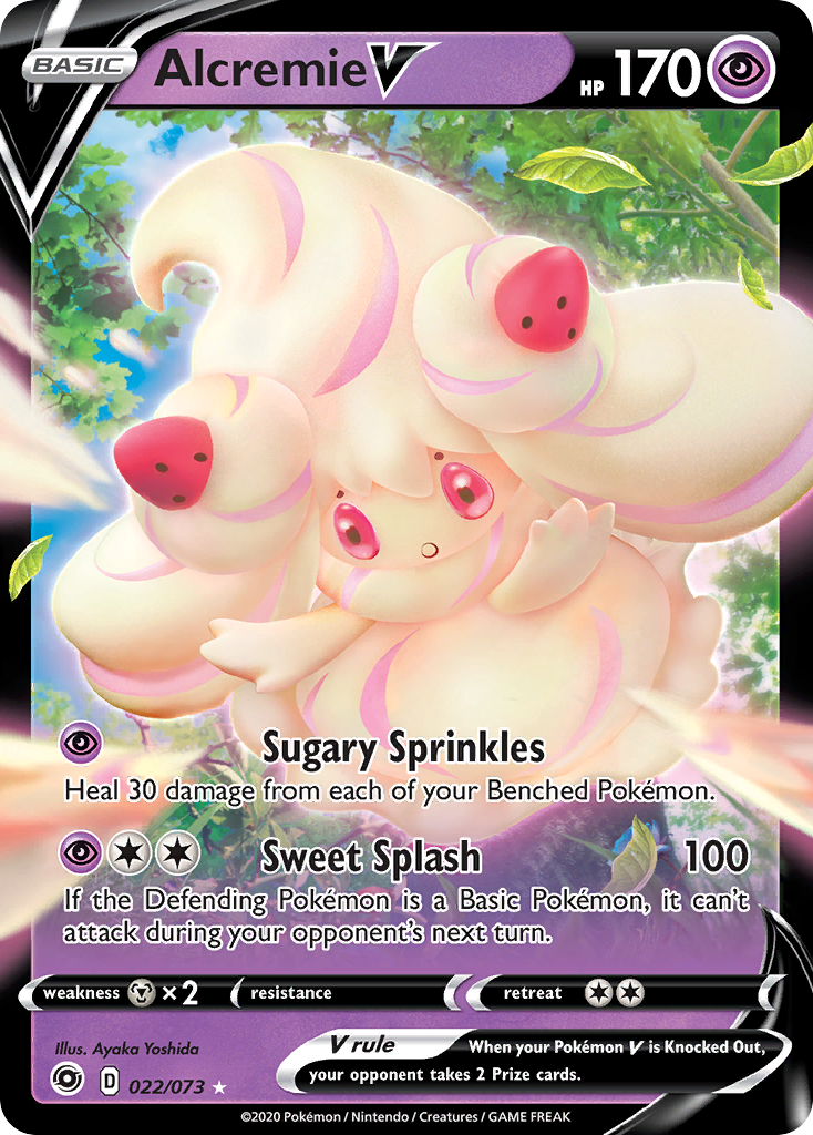 Alcremie V 22/73 Rare Holo V | Champion's Path | Pokemon Card