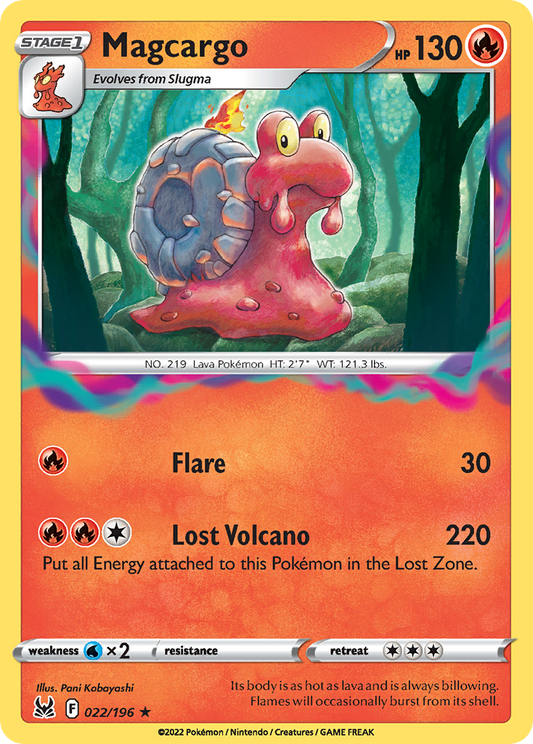 Magcargo 22/196 Rare | Lost Origin | Pokemon Card