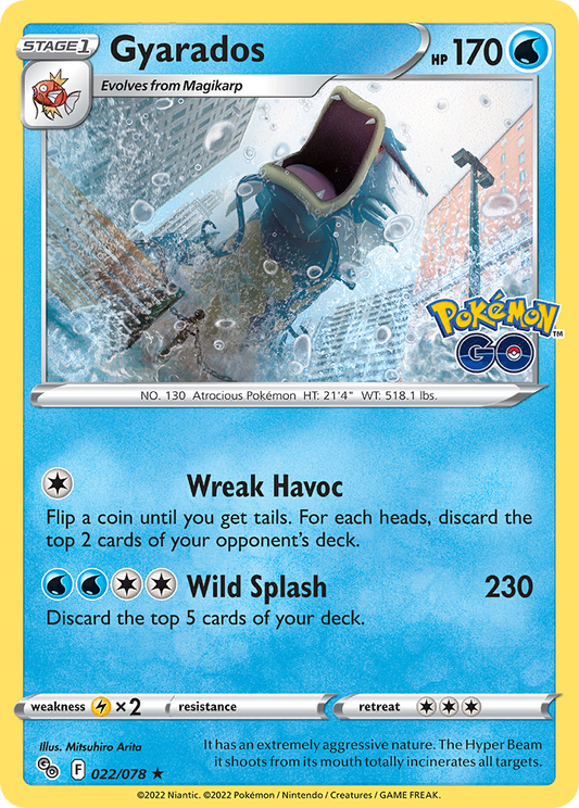 Gyarados 22/78 Rare Holo | Pokémon GO | Pokemon Card