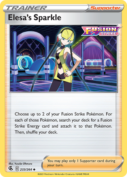 Elesa's Sparkle 233/264 Uncommon | Fusion Strike | Pokemon Card