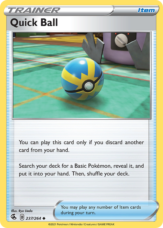 Quick Ball 237/264 Uncommon | Fusion Strike | Pokemon Card