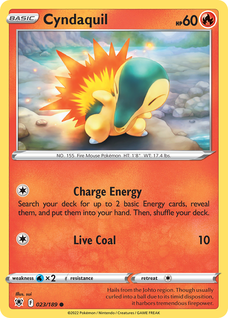 Cyndaquil 23/189 Common | Astral Radiance | Pokemon Card