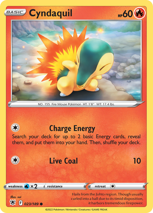 Cyndaquil 23/189 Common | Astral Radiance | Pokemon Card