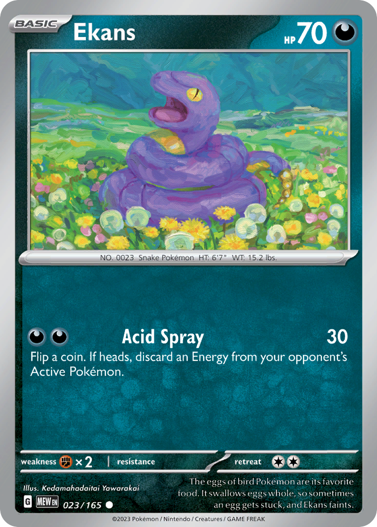 Ekans 23/165 Common | 151 | Pokemon Card