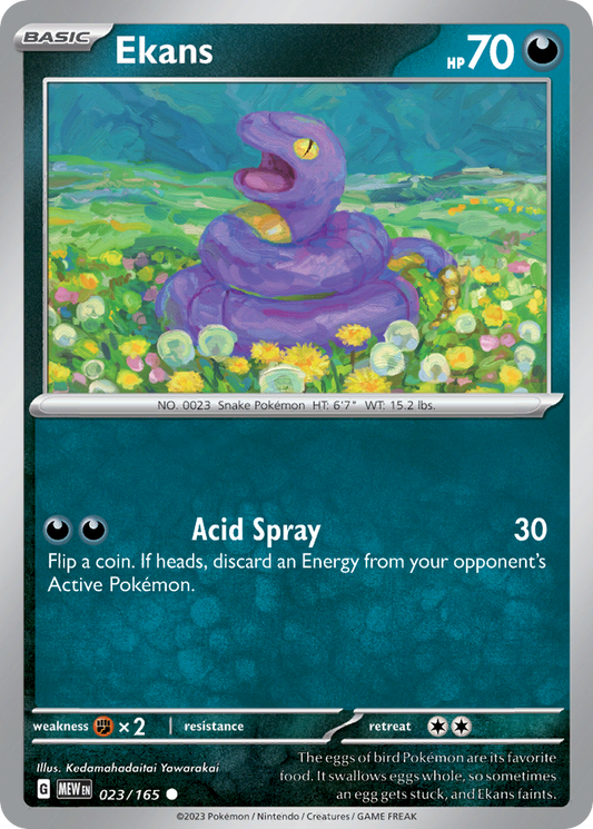 Ekans 23/165 Common | 151 | Pokemon Card