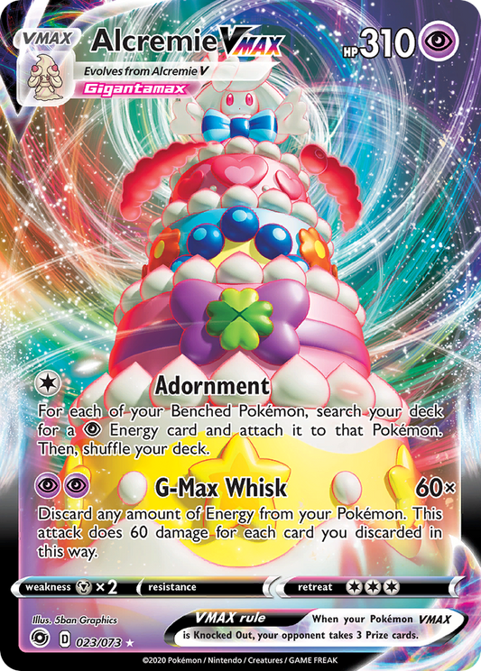 Alcremie VMAX 23/73 Rare Holo VMAX | Champion's Path | Pokemon Card