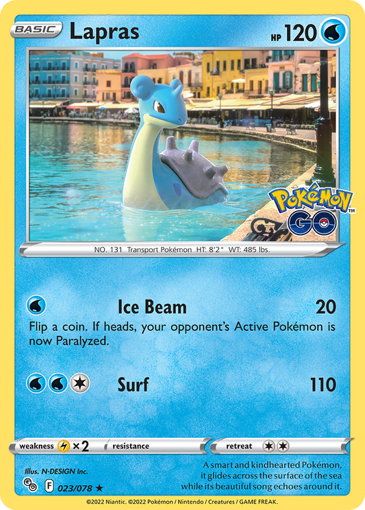 Lapras 23/78 Rare Holo | Pokémon GO | Pokemon Card