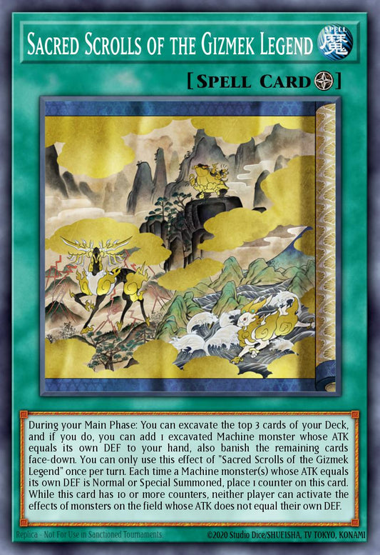 Sacred Scrolls of the Gizmek Legend - AMDE-EN058 Rare | Yu-Gi-Oh! Card