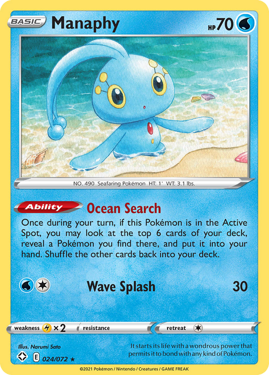 Manaphy 24/72 Rare | Shining Fates | Pokemon Card