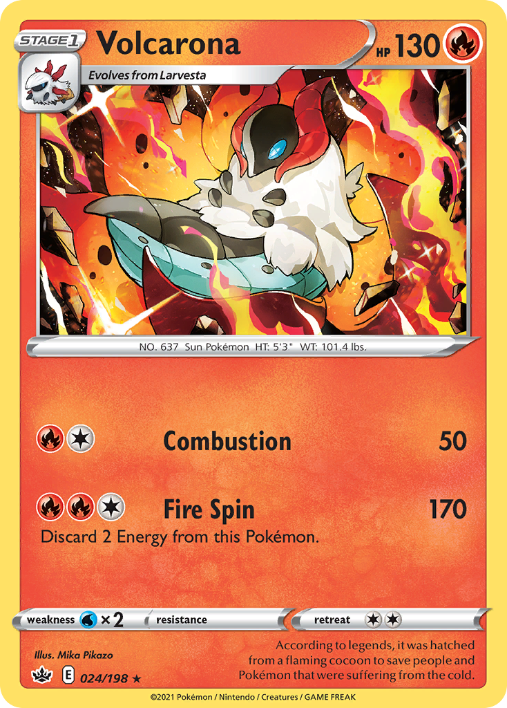 Volcarona 24/198 Rare | Chilling Reign | Pokemon Card