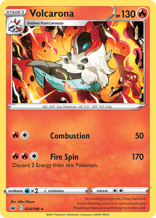 Volcarona 24/198 Rare | Chilling Reign | Pokemon Card