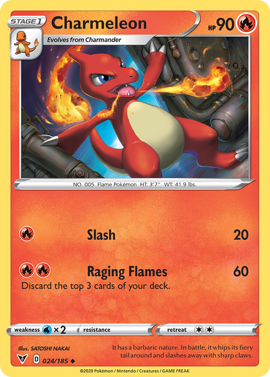 Charmeleon 24/185 Uncommon | Vivid Voltage | Pokemon Card