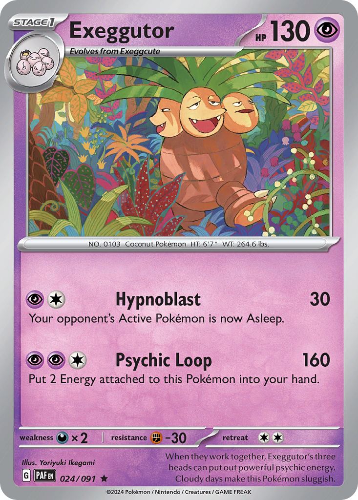 Exeggutor 24/91 Rare Holo | Paldean Fates | Pokemon Card