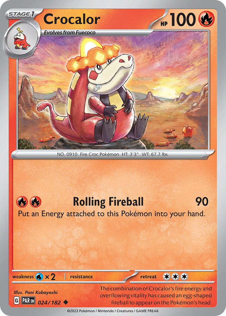 Crocalor 24/182 Uncommon | Paradox Rift | Pokemon Card