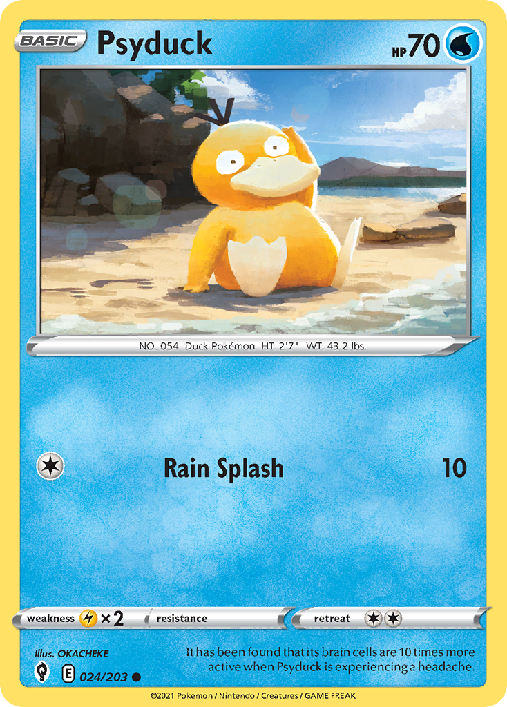 Psyduck 24/203 Common | Evolving Skies | Pokemon Card