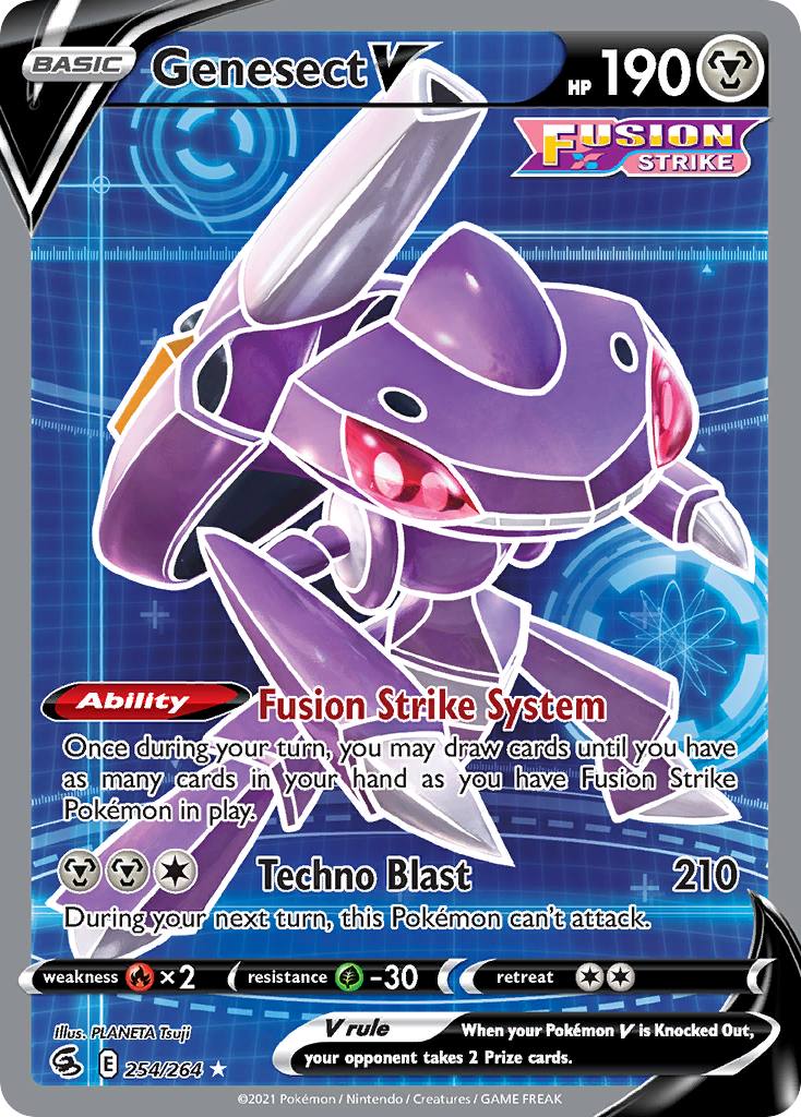 Genesect V 254/264 Rare Ultra | Fusion Strike | Pokemon Card