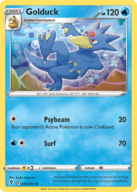 Golduck 25/203 Uncommon | Evolving Skies | Pokemon Card