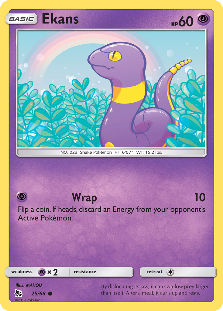 Ekans 25/68 Common | Hidden Fates | Pokemon Card