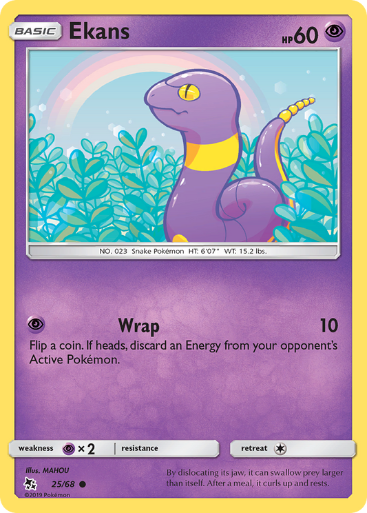 Ekans 25/68 Common | Hidden Fates | Pokemon Card