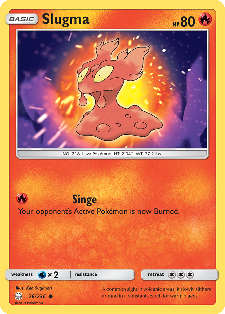 Slugma 26/236 Common | Cosmic Eclipse | Pokemon Card