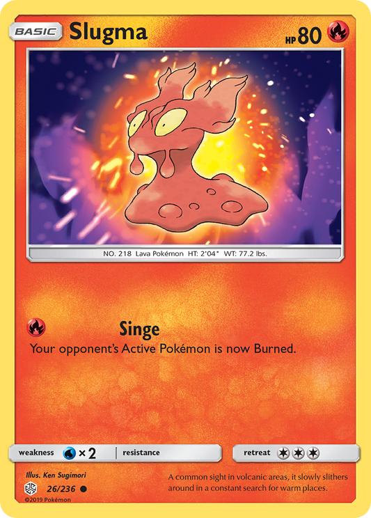 Slugma 26/236 Common | Cosmic Eclipse | Pokemon Card