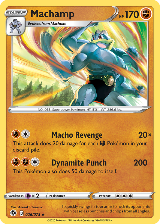 Machamp 26/73 Rare Holo | Champion's Path | Pokemon Card