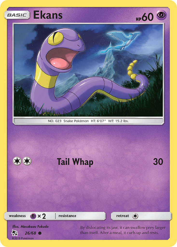 Ekans 26/68 Common | Hidden Fates | Pokemon Card