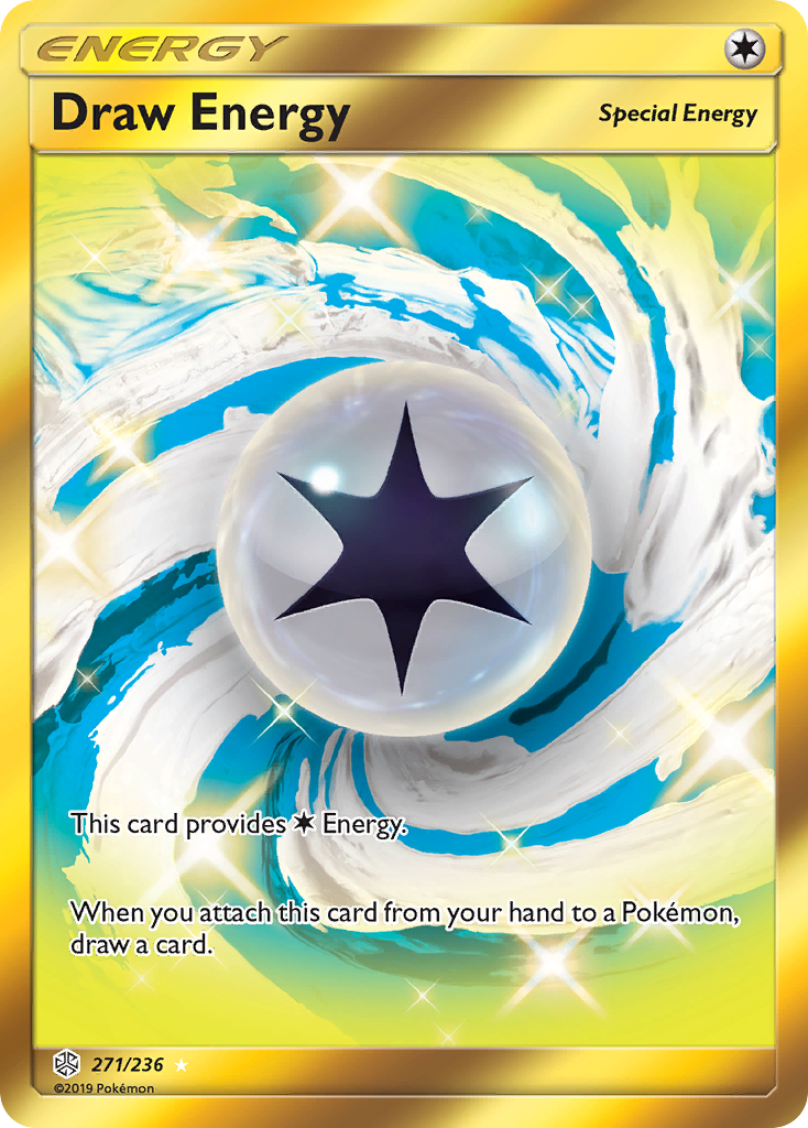 Draw Energy 271/236 Rare Secret | Cosmic Eclipse | Pokemon Card