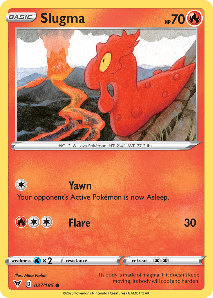 Slugma 27/185 Common | Vivid Voltage | Pokemon Card