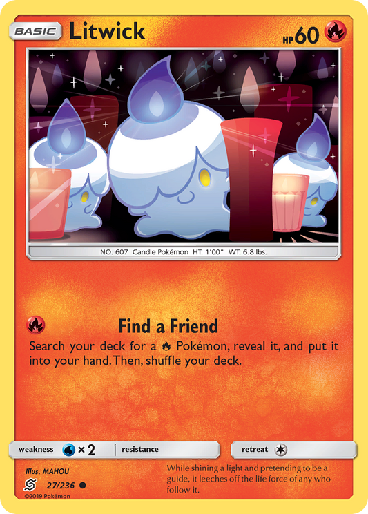 Litwick 27/236 Common | Unified Minds | Pokemon Card