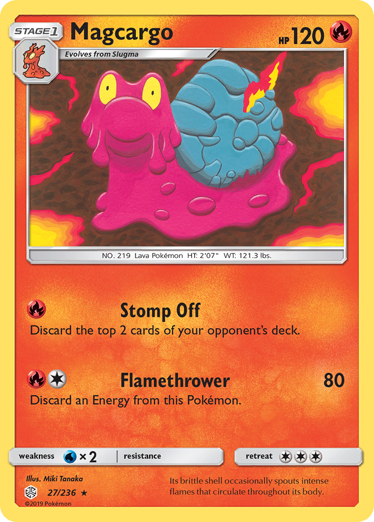 Magcargo 27/236 Rare | Cosmic Eclipse | Pokemon Card