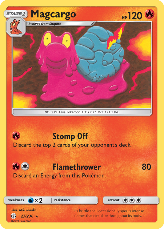 Magcargo 27/236 Rare | Cosmic Eclipse | Pokemon Card