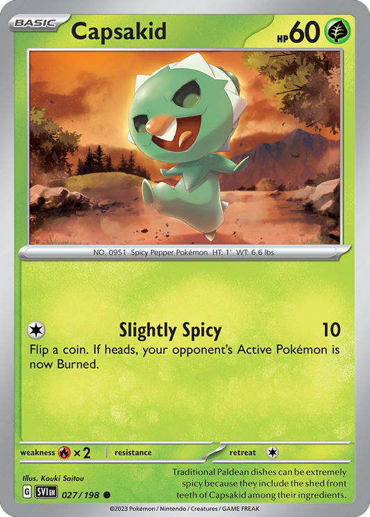 Capsakid 27/198 Common | Scarlet & Violet | Pokemon Card