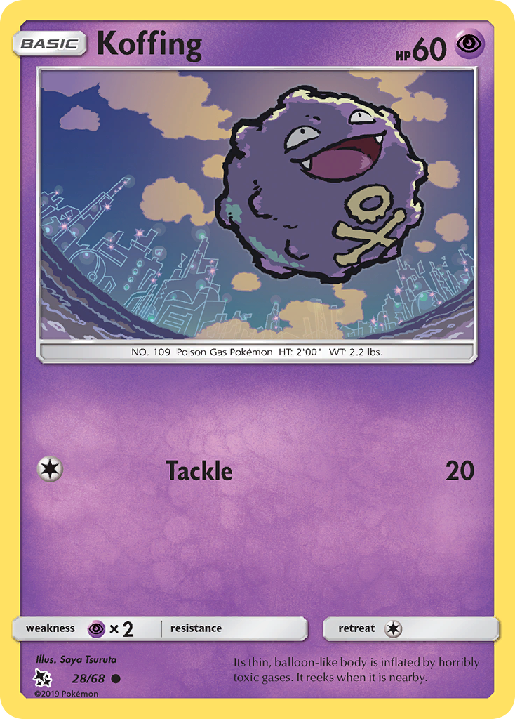 Koffing 28/68 Common | Hidden Fates | Pokemon Card