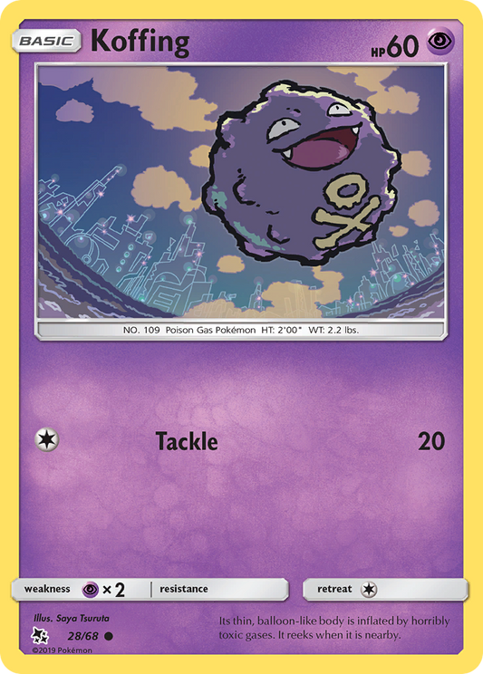 Koffing 28/68 Common | Hidden Fates | Pokemon Card