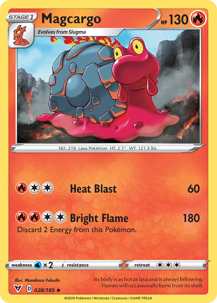 Magcargo 28/185 Uncommon | Vivid Voltage | Pokemon Card