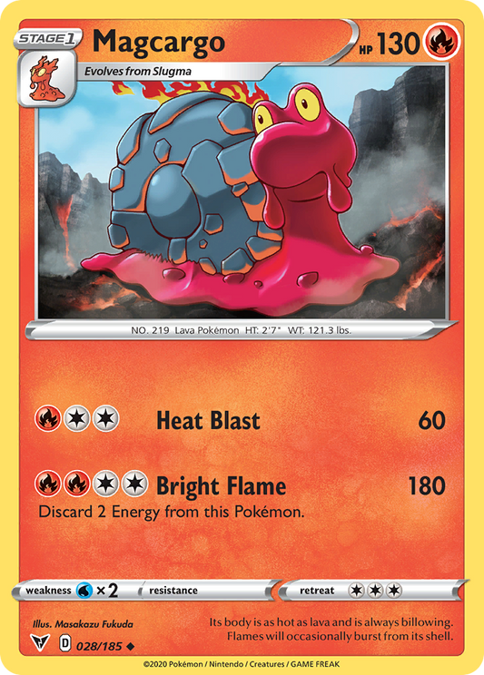 Magcargo 28/185 Uncommon | Vivid Voltage | Pokemon Card