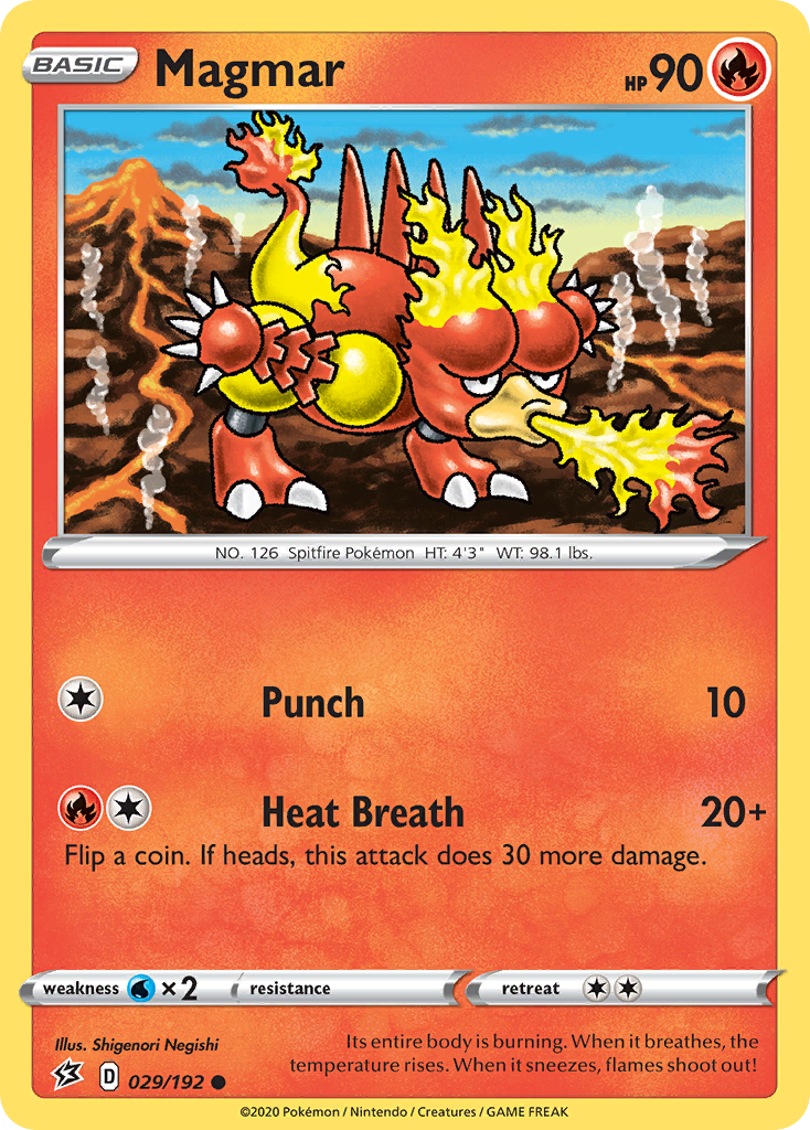 Magmar 29/192 Common | Rebel Clash | Pokemon Card