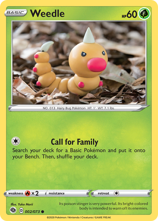 Weedle 2/73 Common | Champion's Path | Pokemon Card