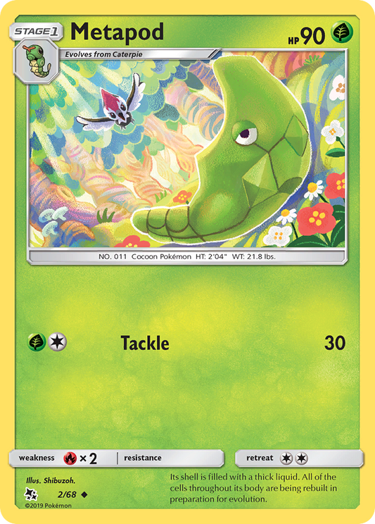 Metapod 2/68 Uncommon | Hidden Fates | Pokemon Card