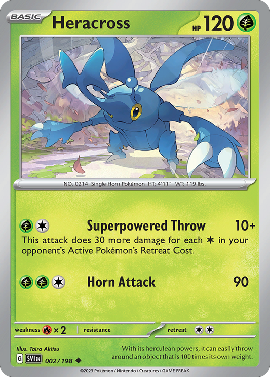 Heracross 2/198 Uncommon | Scarlet & Violet | Pokemon Card