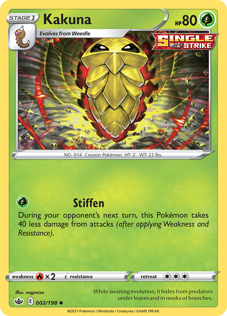 Kakuna 2/198 Uncommon | Chilling Reign | Pokemon Card