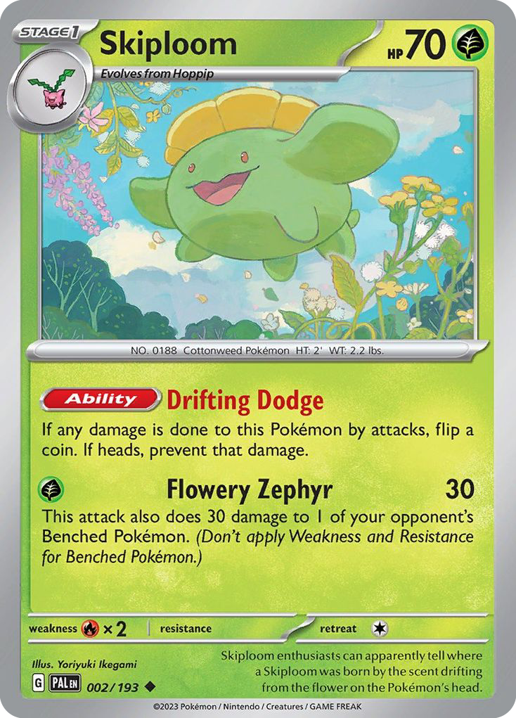 Skiploom 2/193 Uncommon | Paldea Evolved | Pokemon Card