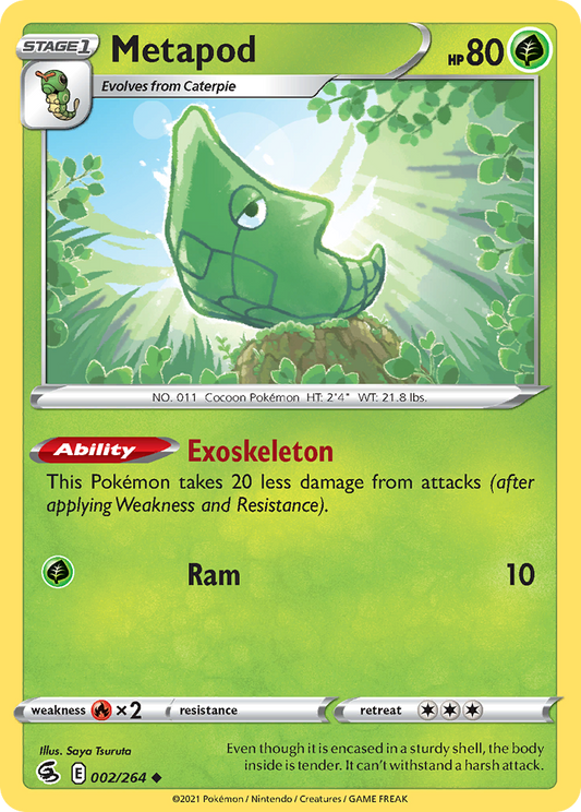 Metapod 2/264 Uncommon | Fusion Strike | Pokemon Card