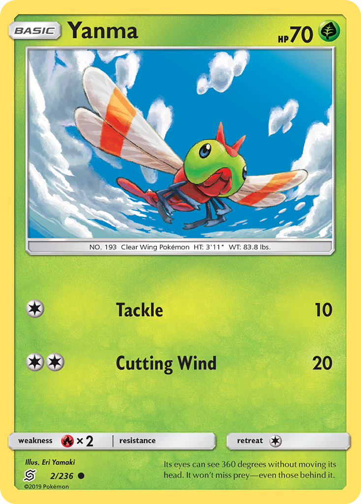 Yanma 2/236 Common | Unified Minds | Pokemon Card