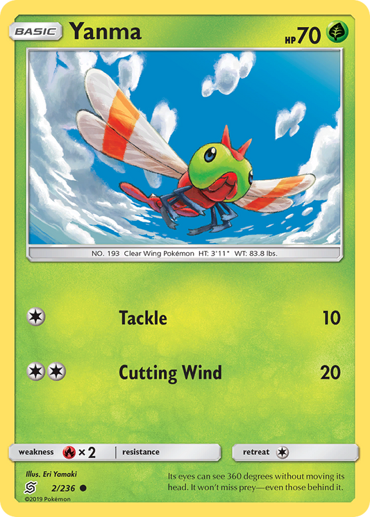 Yanma 2/236 Common | Unified Minds | Pokemon Card