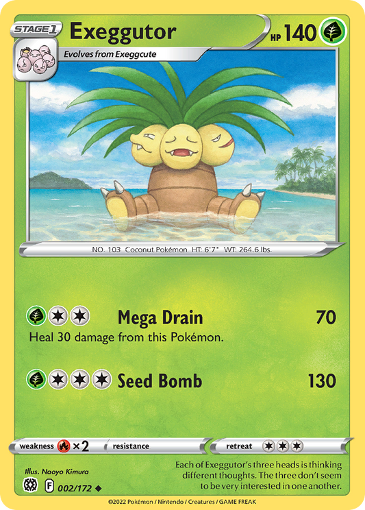 Exeggutor 2/172 Uncommon | Brilliant Stars | Pokemon Card