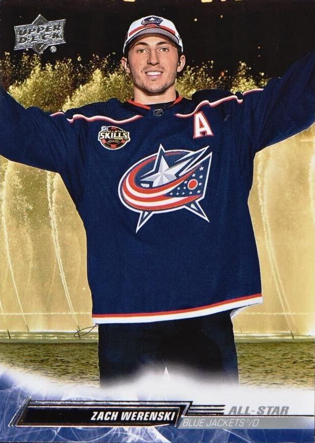 Zach Werenski 
SP, VAR #679 Columbus Blue Jackets | 2022-23 Upper Deck | NHL Card