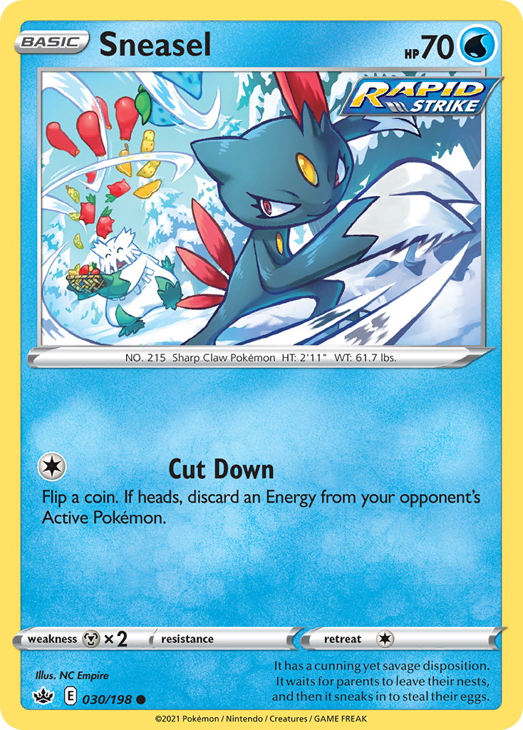 Sneasel 30/198 Common | Chilling Reign | Pokemon Card